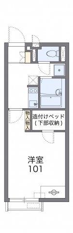 レオネクスト大和II(1K/1階)の間取り写真