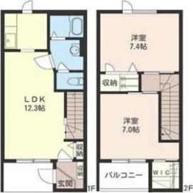 シャーメゾンヴィラ清田(2LDK/1階)の間取り写真