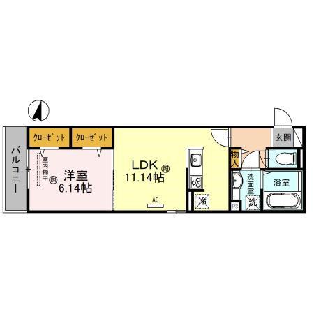 冨士屋 壱番館(1LDK/3階)の間取り写真