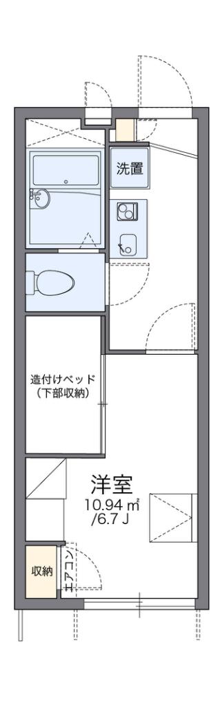 レオパレスアイレックスハイム(1K/1階)の間取り写真