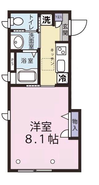 RICORDO M・K(1K/1階)の間取り写真