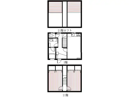プリムヴェール(2LDK/1階)の間取り写真
