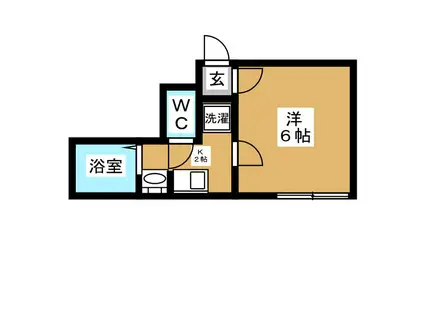 ベルメゾン松戸(1K/1階)の間取り写真