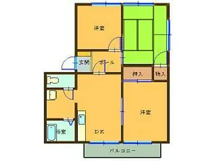 メゾン越智 103号(3DK/1階)の間取り写真
