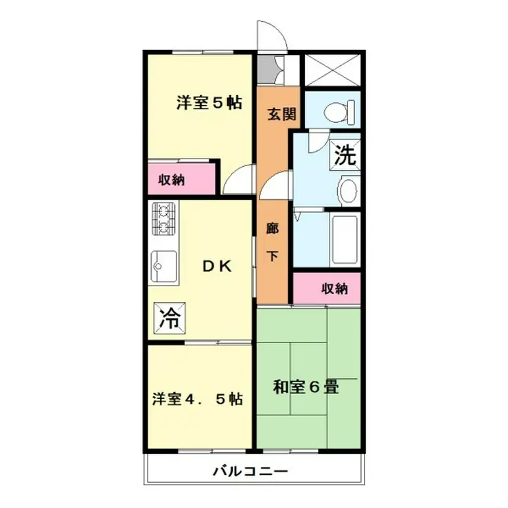 上砂パークマンション 3階階 間取り