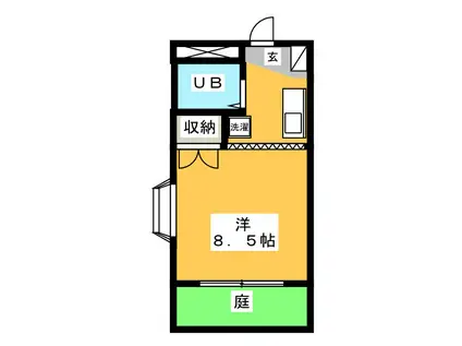 MAPLE・YADA FII(ワンルーム/1階)の間取り写真