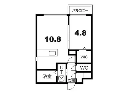 シティプラザ新札幌(1LDK/4階)の間取り写真
