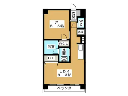 ART RESIDENCE IN OOTAKA-NO-MORI(1LDK/4階)の間取り写真