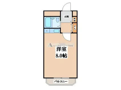 東大阪レジデンス(ワンルーム/1階)の間取り写真