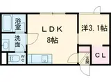 ＪＲ宗谷本線 永山駅 徒歩9分 2階建 築1年