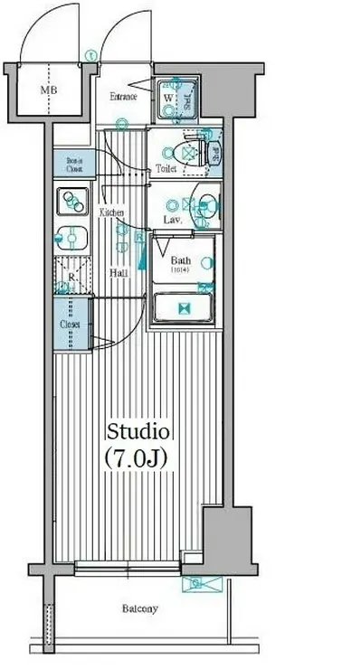 ガーラ・ステーション新宿御苑前 13階階 間取り