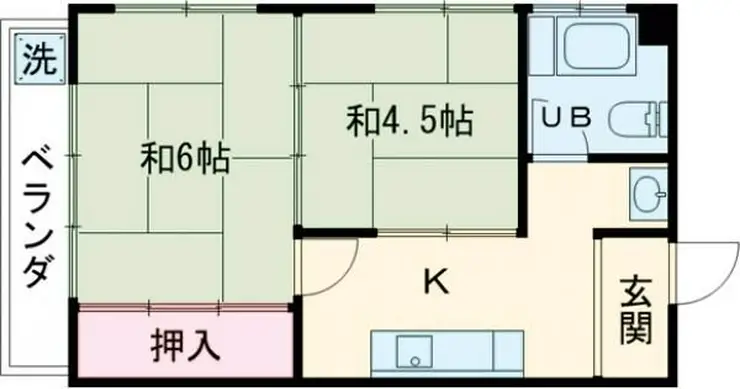 日辰マンション 4階階 間取り