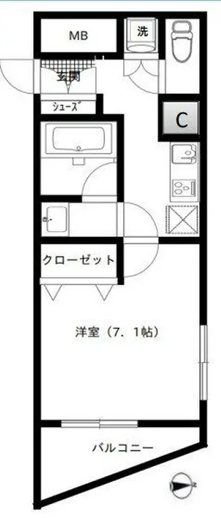 コンシェリア・デュー東十条 2階階 間取り