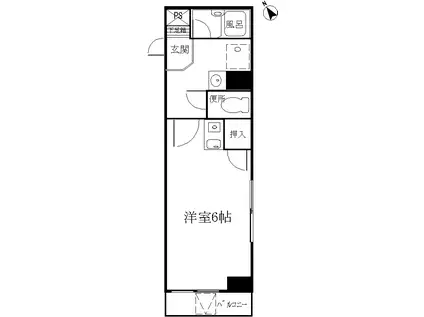 オランダ坂下ビル(ワンルーム/5階)の間取り写真