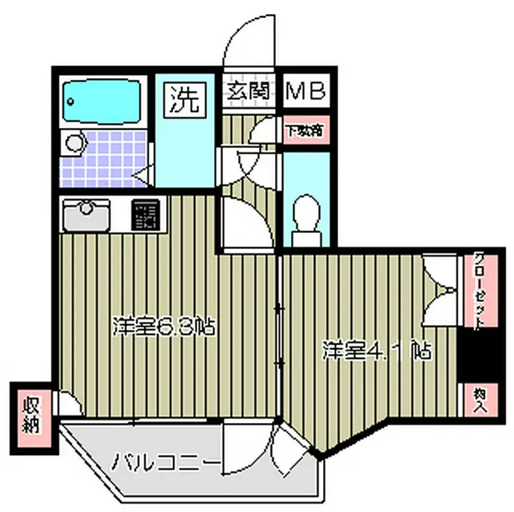 ミリオンコート品川 5階階 間取り