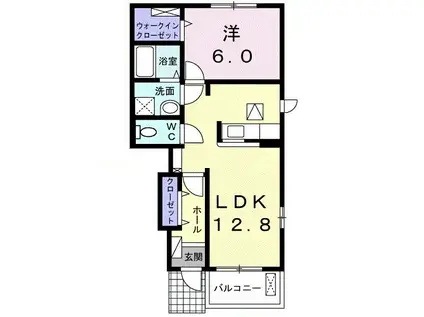 グランメゾンD(1LDK/1階)の間取り写真