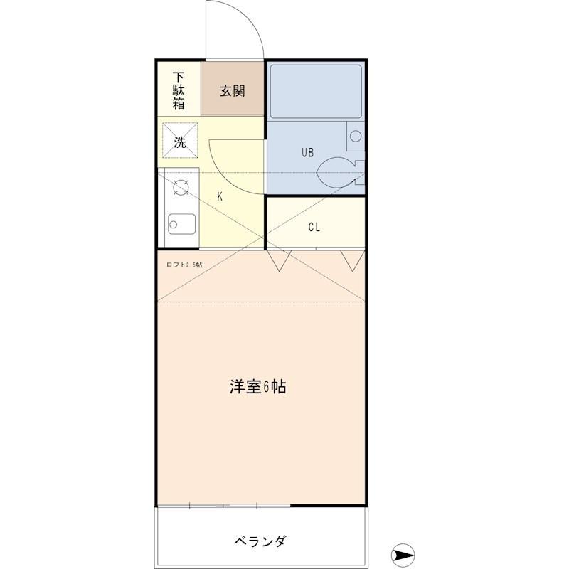 アネックス戸田11期(1K/2階)の間取り写真