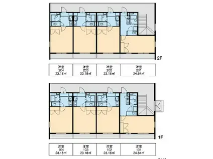 レオパレス和光(1K/2階)の間取り写真