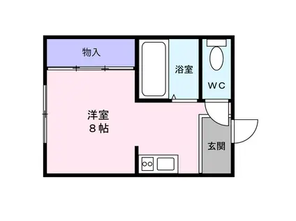 Aニューマンション(ワンルーム/3階)の間取り写真