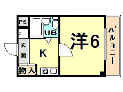 セントナルオ(1K/6階)の間取り写真