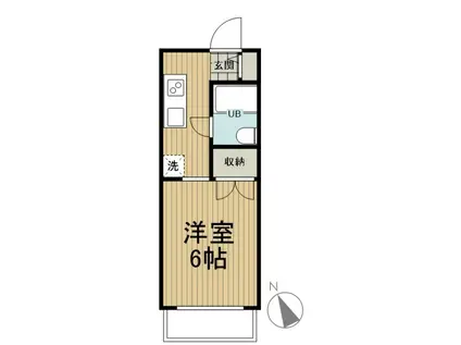 チェルトナムスリー(1K/2階)の間取り写真