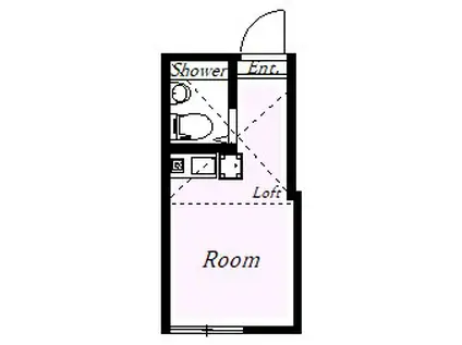 パークヴィレッジ日吉A棟(ワンルーム/2階)の間取り写真