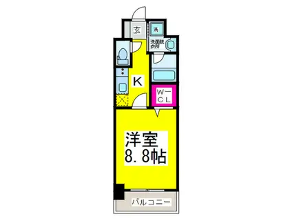 アストロ堺(1K/7階)の間取り写真