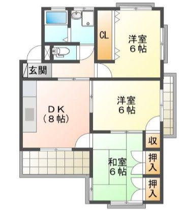 ドミール92(3DK/3階)の間取り写真