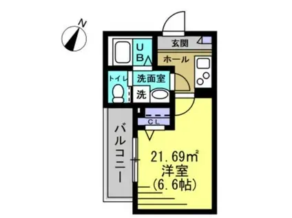 AJ四ツ木II(1K/1階)の間取り写真