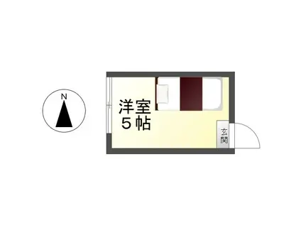 中央2丁目アパート(ワンルーム/4階)の間取り写真