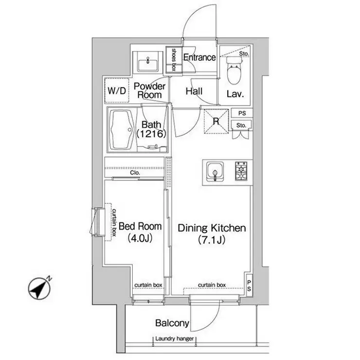 コンフォリア東池袋EAST 7階階 間取り