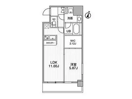 LA DOUCEUR天満(1LDK/3階)の間取り写真