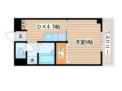 プラザ鹿野(1DK/5階)の間取り写真