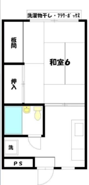 ユニハイツ田村I(1K/1階)の間取り写真