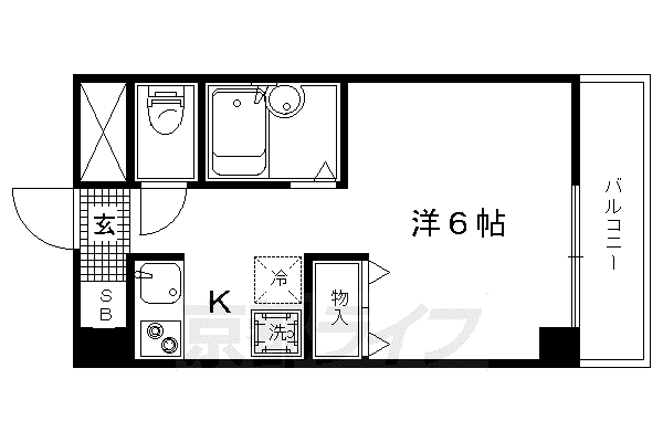 紫明ドミトリー(1K/4階)の間取り写真