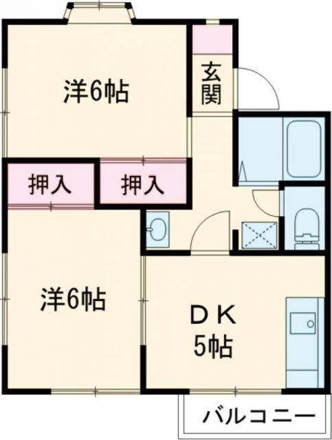 豊新AVENUE(2DK/1階)の間取り写真