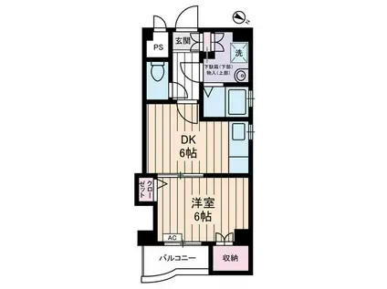 SUNRISE 浅草(1DK/4階)の間取り写真