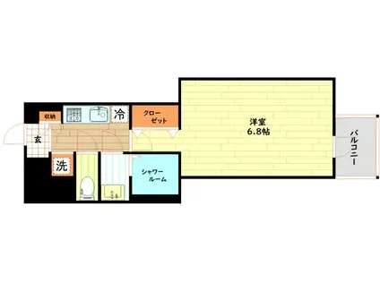 ファーストフィオーレ九条II(1K/9階)の間取り写真