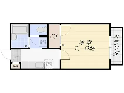 コーポジェネス(1K/2階)の間取り写真