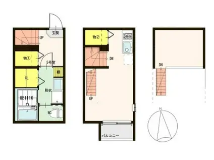 FINE COURT仙台卸町(1K/1階)の間取り写真