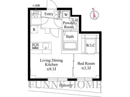 ルネサンスコート目黒南(1LDK/2階)の間取り写真