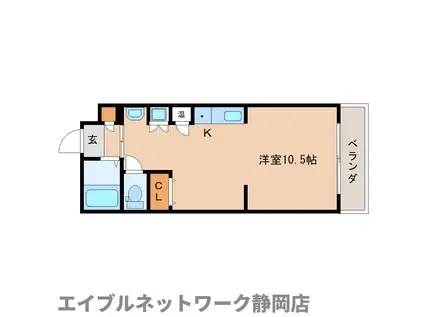 カーサミラ音羽(ワンルーム/2階)の間取り写真