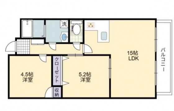 AS東雲ビル(2LDK/3階)の間取り写真