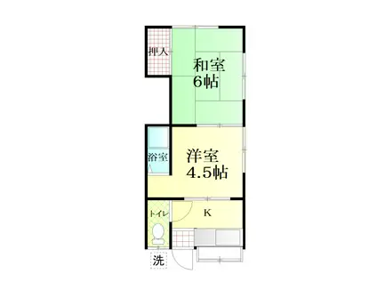 サカイハイツ(2K/2階)の間取り写真