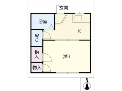 メゾン・ド・ミヨシ(1K/1階)の間取り写真