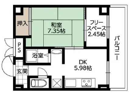 アローズパーク(1DK/2階)の間取り写真