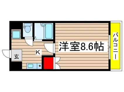 NTビル(1K/9階)の間取り写真