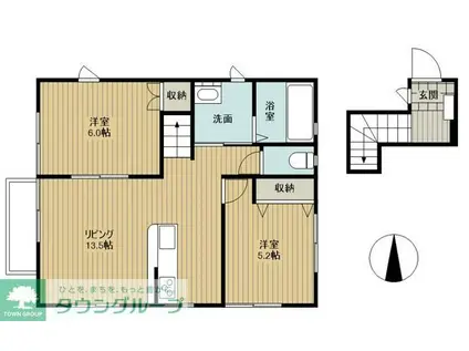 FG土呂II(2LDK/2階)の間取り写真