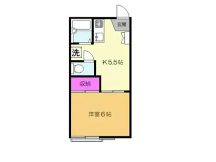 ハウスアドバンス(1K/1階)の間取り写真