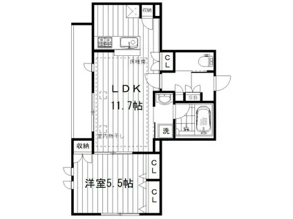 高円寺南5丁目メゾン(1LDK/1階)の間取り写真